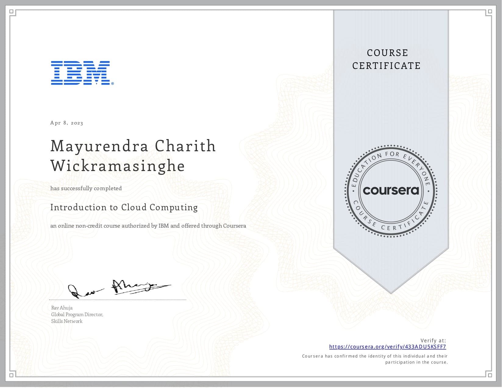 Certificate 2